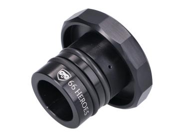 Tankdeckel Aluminium schwarz 30mm mit "PUCH" Logo